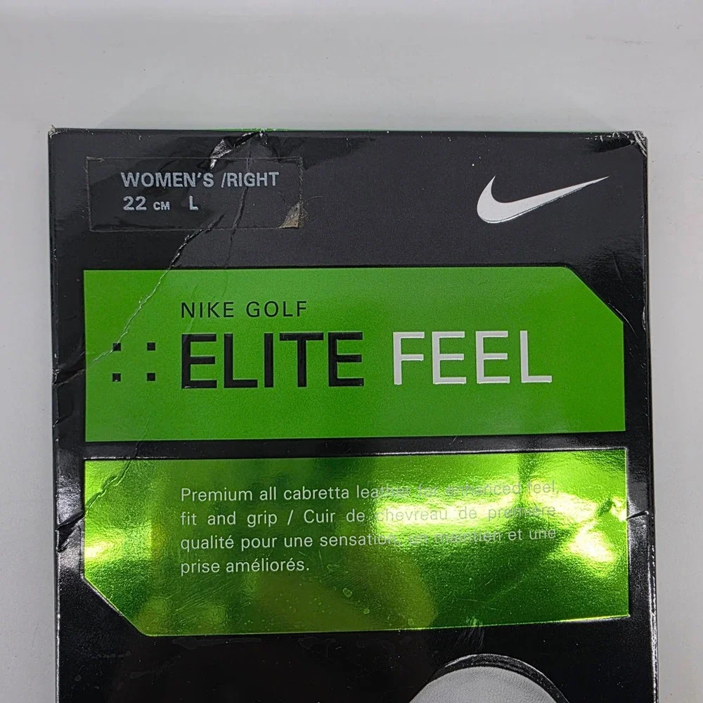 Nike Golf Elite Feel Cabretta Leather Right Hand Glove White Large 22cm
